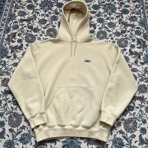 Reebok Cream Hooded Pullover with Minimal Logo